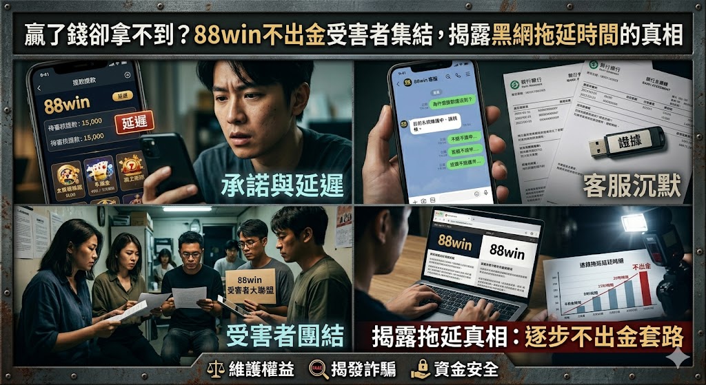 贏了錢卻拿不到？88win不出金受害者集結，揭露黑網拖延時間的真相