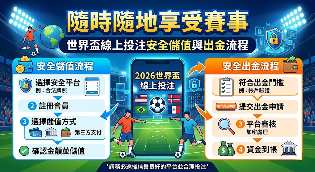 世界盃線上投注安全儲值與出金流程